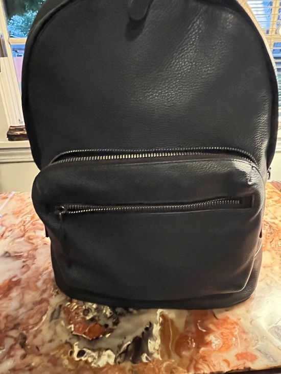 Coach Metropolitan Navy Pebbled Leather Backpack Unisex Travel Laptop Bag main image 9